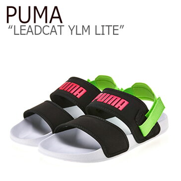 プーマ サンダル PUMA メンズ レディース PUMA×HYUNA LEADCAT YLM LITE リードキャット YLM ライト BLACK GREEN ブラック グリーン 37073305 シューズ 【中古】未使用品