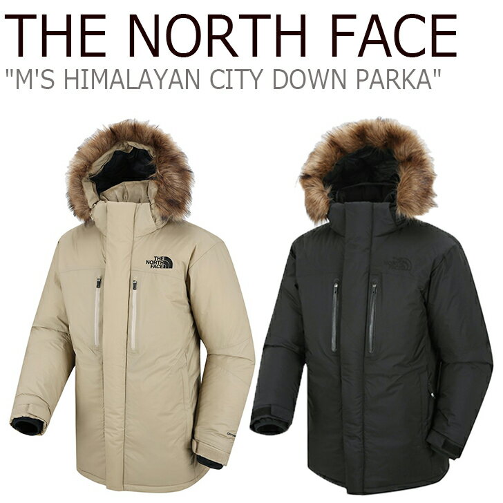 ノースフェイス ダウン THE NORTH FACE メンズ M'S HIMALAYAN CITY DOWN PARKA ヒマラヤン シティ ダウンパーカ グースダウン BEIGE BLACK ベージュ ブラック NJ1DJ67A/B ウェア 【中古】未使用品