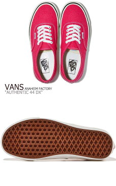 バンズ オーセンティック スニーカー VANS メンズ レディース AUTHENTIC 44 DX ANAHEIM FACTORY オーセンティック44 アナハイム ファクトリー NEON PINK ネオン ピンク VN0A38ENV7L シューズ