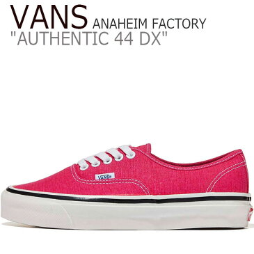 バンズ オーセンティック スニーカー VANS メンズ レディース AUTHENTIC 44 DX ANAHEIM FACTORY オーセンティック44 アナハイム ファクトリー NEON PINK ネオン ピンク VN0A38ENV7L シューズ