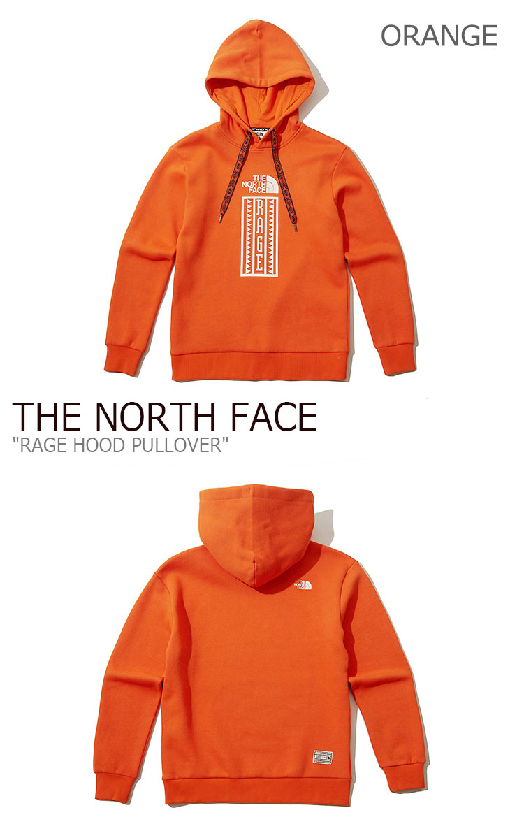 ノースフェイス パーカ THE NORTH FACE メンズ レディース RAGE HOOD PULLOVER レイジ フード プルオーバー ORANGE DEEP BLUE オレンジ ディープブルー NM5PK51J/K ウェア 【中古】未使用品