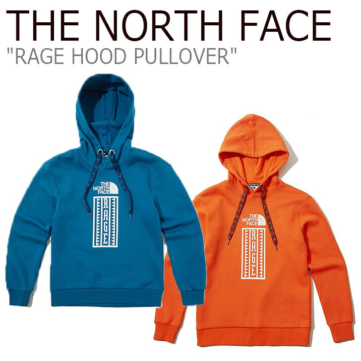 ノースフェイス パーカ THE NORTH FACE メンズ レディース RAGE HOOD PULLOVER レイジ フード プルオーバー ORANGE DEEP BLUE オレンジ ディープブルー NM5PK51J/K ウェア 【中古】未使用品