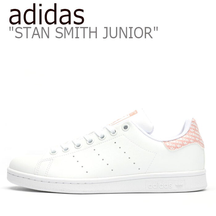 アディダス スニーカー adidas レディース STAN SMITH JUNIOR スタン スミス ジュニア PINK ピンク WHITE ホワイト EG7433 シューズ 【中古】未使用品