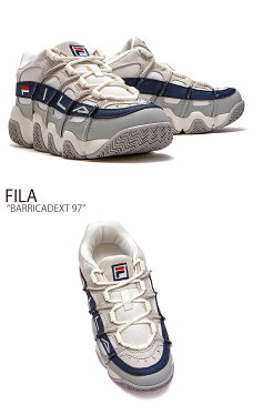 フィラ スニーカー FILA メンズ レディース BARRICADEXT 97 バリケードXT 97 IVORY GRAY アイボリー グレー FLFLAS1U40 シューズ 【中古】未使用品