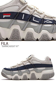 フィラ スニーカー FILA メンズ レディース BARRICADEXT 97 バリケードXT 97 IVORY GRAY アイボリー グレー FLFLAS1U40 シューズ 【中古】未使用品