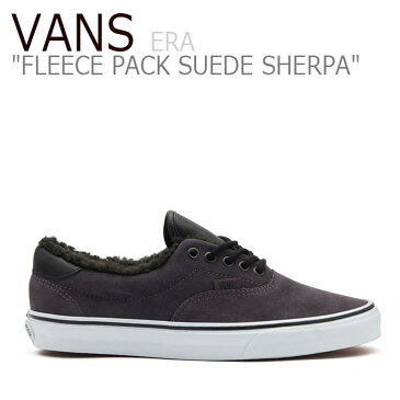 バンズ エラ スニーカー VANS メンズ FLEECE PACK SUEDE SHERPA ERA フリース パック スエード シェルパ エラ59 OBSIDIAN BLACK チャコール VN0A4P3VTC11 シューズ