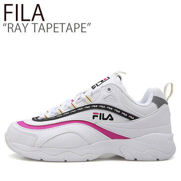 フィラ スニーカー FILA メンズ レディース RAY TAPEY TAPE レイ テーピー テープ WHITE PINK ホワイト ピンク SP1B7B1145X シューズ 【中古】未使用品