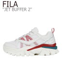 フィラ スニーカー FILA メンズ レディース JET BUFFER2 ジェット バッファ2 WHITE RED ホワイト レッド 1JM00794-236 シューズ 【中古】未使用品