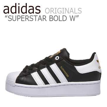 アディダス スーパースター スニーカー adidas レディース SUPERSTAR BOLD W スーパースター ボールド BLACK ブラック WHITE ホワイト FV3335 シューズ 【中古】未使用品