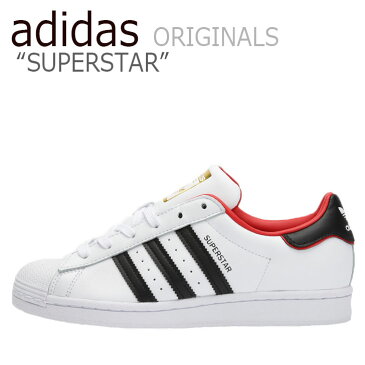 アディダス スーパースター スニーカー adidas メンズ レディース SUPERSTAR スーパースター WHITE ホワイト BLACK ブラック RED レッド FW6384 シューズ 【中古】未使用品