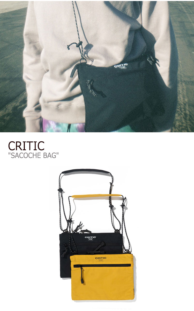 クリティック ボディーバッグ CRITIC メンズ レディース SACOCHE BAG サコッシュバッグ YELLOW イエロー BLACK ブラック CTTZPBG05UY0/C6 バッグ
