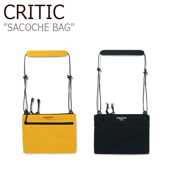 クリティック ボディーバッグ CRITIC メンズ レディース SACOCHE BAG サコッシュバッグ YELLOW イエロー BLACK ブラック CTTZPBG05UY0/C6 バッグ