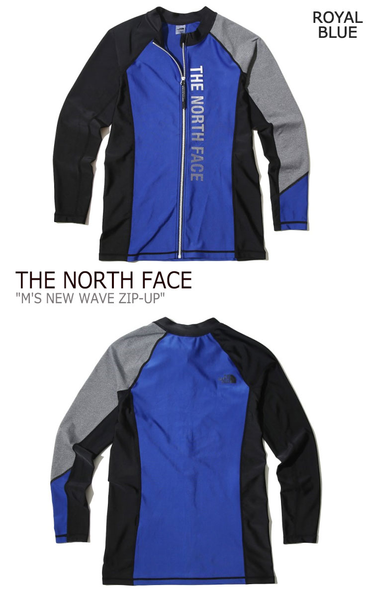 ノースフェイス 水着 THE NORTH FACE メンズ M'S NEW WAVE ZIP-UP ニュー ウエーブ ラッシュガード ジップアップ BLUE ブルー NJ5JK07L ウェア 【中古】未使用品