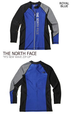 ノースフェイス 水着 THE NORTH FACE メンズ M'S NEW WAVE ZIP-UP ニュー ウエーブ ラッシュガード ジップアップ BLUE ブルー NJ5JK07L ウェア 【中古】未使用品