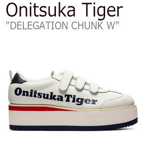 オニツカタイガー スニーカー Onitsuka Tiger DELEGATION CHUNK W デレゲーション チャンク CREAM PEACOAT 1182A207-112 シューズ