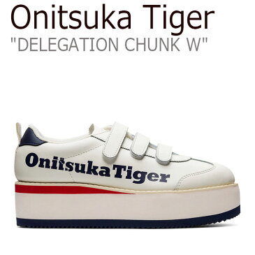 オニツカタイガー スニーカー Onitsuka Tiger レディース DELEGATION CHUNK W デレゲーション チャンク CREAM クリーム PEACOAT ピーコート 1182A207-112 シューズ
