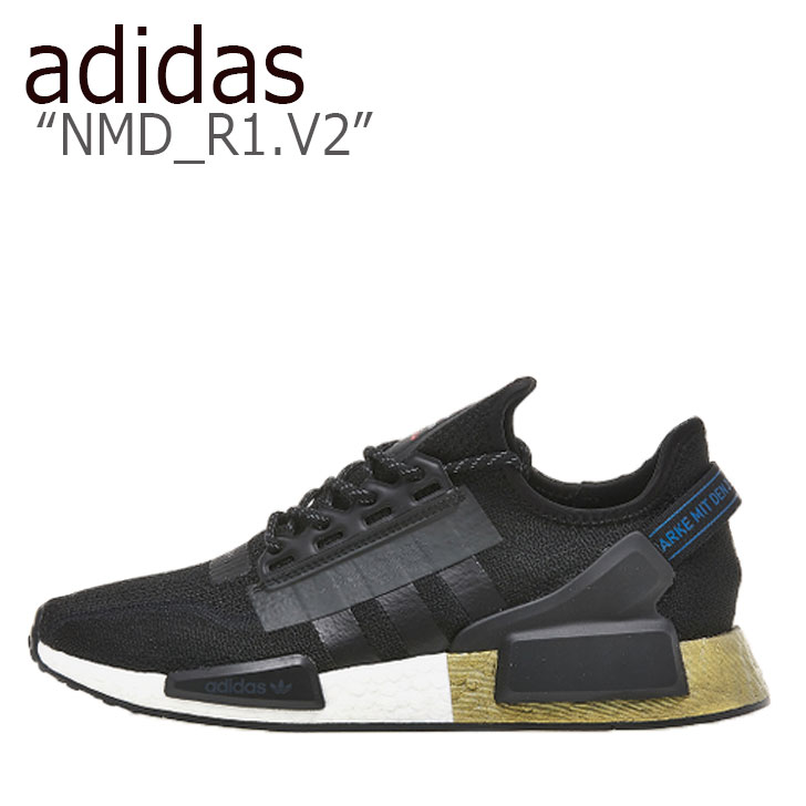 アディダス スニーカー adidas メンズ レディース NMD_R1.V2 エヌエムディー R1 V2 BLACK ブラック GOLD ゴールド FW5327 シューズ 【中古】未使用品