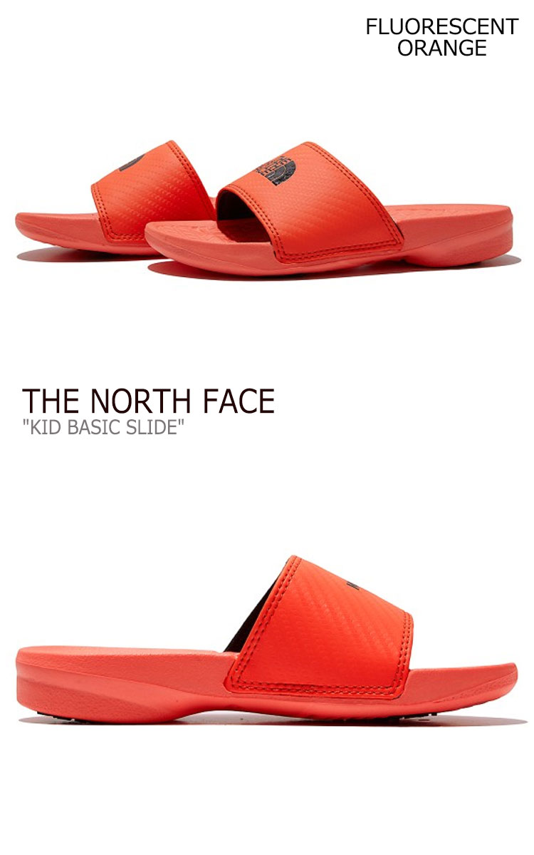 ノースフェイス サンダル THE NORTH FACE キッズ KID BASIC SLIDE ベーシック スライド ORANGE オレンジ BLACK ブラック NS96L12A/B シューズ 【中古】未使用品