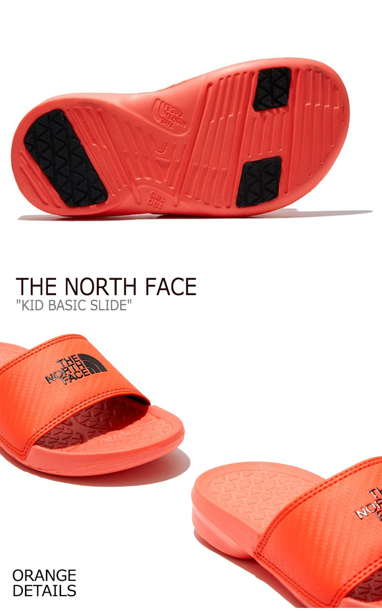 ノースフェイス サンダル THE NORTH FACE キッズ KID BASIC SLIDE ベーシック スライド ORANGE オレンジ BLACK ブラック NS96L12A/B シューズ 【中古】未使用品