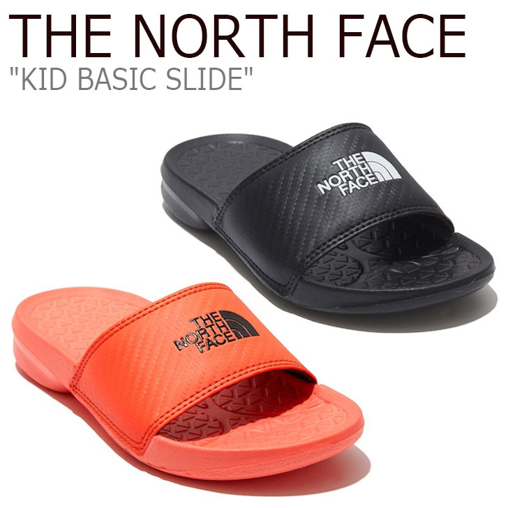ノースフェイス サンダル THE NORTH FACE キッズ KID BASIC SLIDE ベーシック スライド ORANGE オレンジ BLACK ブラック NS96L12A/B シューズ 【中古】未使用品