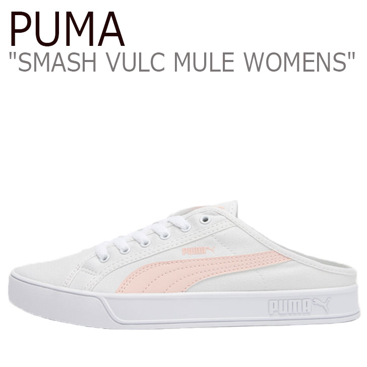 プーマ スニーカー PUMA レディース SMASH VULC MULE WOMENS スマッシュ バルカ ミュール ウィメンズ WHITE ホワイト PINK ピンク 30968003 シューズ 【中古】未使用品