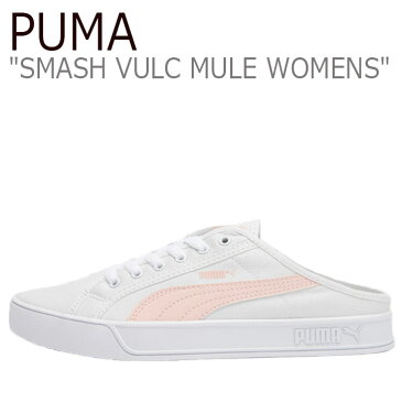 プーマ スニーカー PUMA レディース SMASH VULC MULE WOMENS スマッシュ バルカ ミュール ウィメンズ WHITE ホワイト PINK ピンク 30968003 シューズ 【中古】未使用品