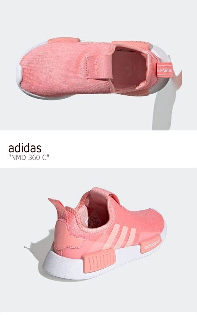アディダス スニーカー adidas キッズ NMD 360 C エヌエムディー360 C PINK ピンク EF6615 シューズ 【中古】未使用品