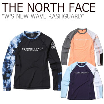 ノースフェイス 水着 THE NORTH FACE レディース W'S NEW WAVE RASHGUARD ニューウェーブ ラッシュガード BLACK ブラック ORANGE オレンジ VIOLET バイオレッド NT7TK30J/K/L ウェア 【中古】未使用品