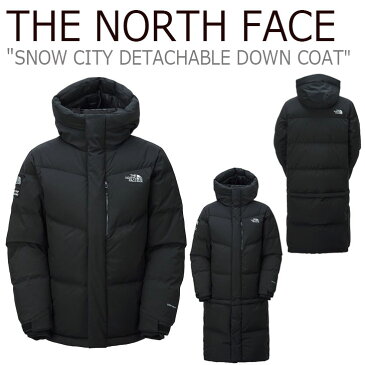 ノースフェイス ダウン THE NORTH FACE メンズ レディース SNOW CITY DETACHABLE DOWN COAT スノー シティー デタッチャブル ダウンコート BLACK ブラック NN1DL53A ウェア 【中古】未使用品