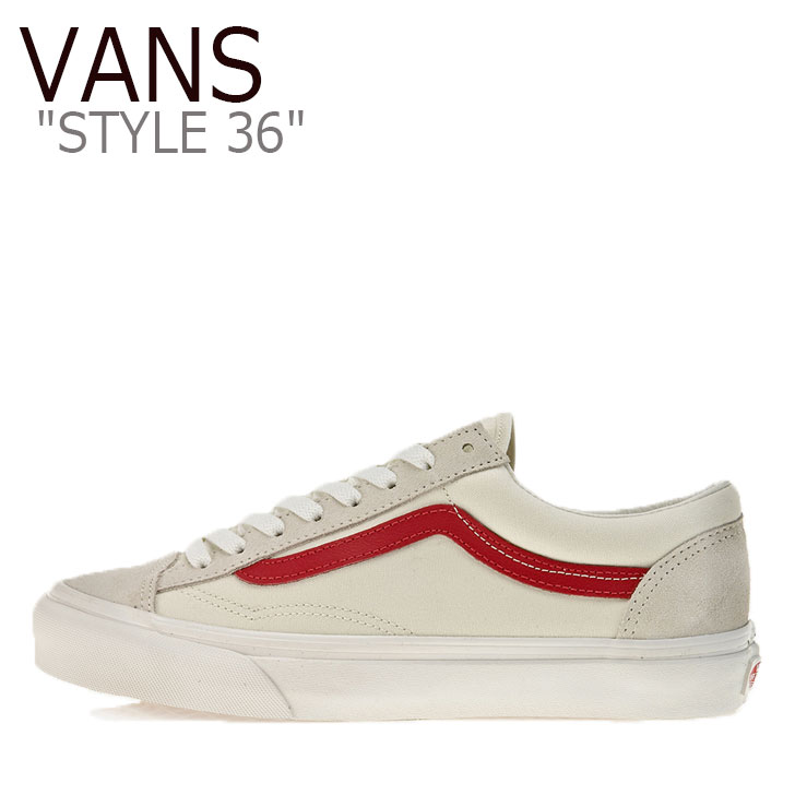 楽天1WEEK（ワンウィーク）バンズ スタイル36 スニーカー VANS メンズ レディース STYLE 36 スタイル 36 MARSHMALLOW マシュマロ RACING RED レーシングレッド VN0A3DZ3OXS シューズ