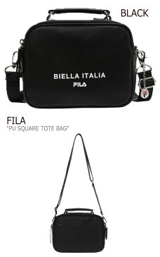 フィラ バッグ FILA メンズ レディース PU SQUARE TOTE BAG PU スクエア トートバッグ OFF WHITE オフホワイト BLACK ブラック FS3BCD5251X バッグ