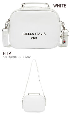 フィラ バッグ FILA メンズ レディース PU SQUARE TOTE BAG PU スクエア トートバッグ OFF WHITE オフホワイト BLACK ブラック FS3BCD5251X バッグ