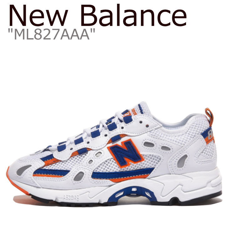 ニューバランス スニーカー New Balance メンズ レディース ML 827 AAA WHITE ホワイト BLUE ブルー ML827AAA シューズ 【中古】未使用品