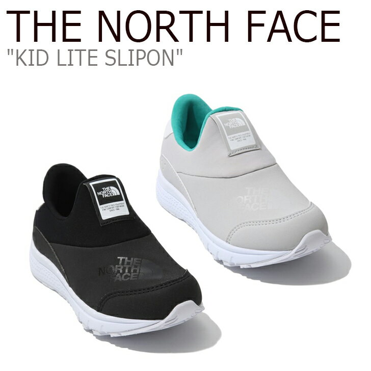 ノースフェイス スニーカー THE NORTH FACE キッズ KID LITE SLIPON ライト スリッポン BLACK ブラック MINT ミント NS96K43A/B シューズ 【中古】未使用品