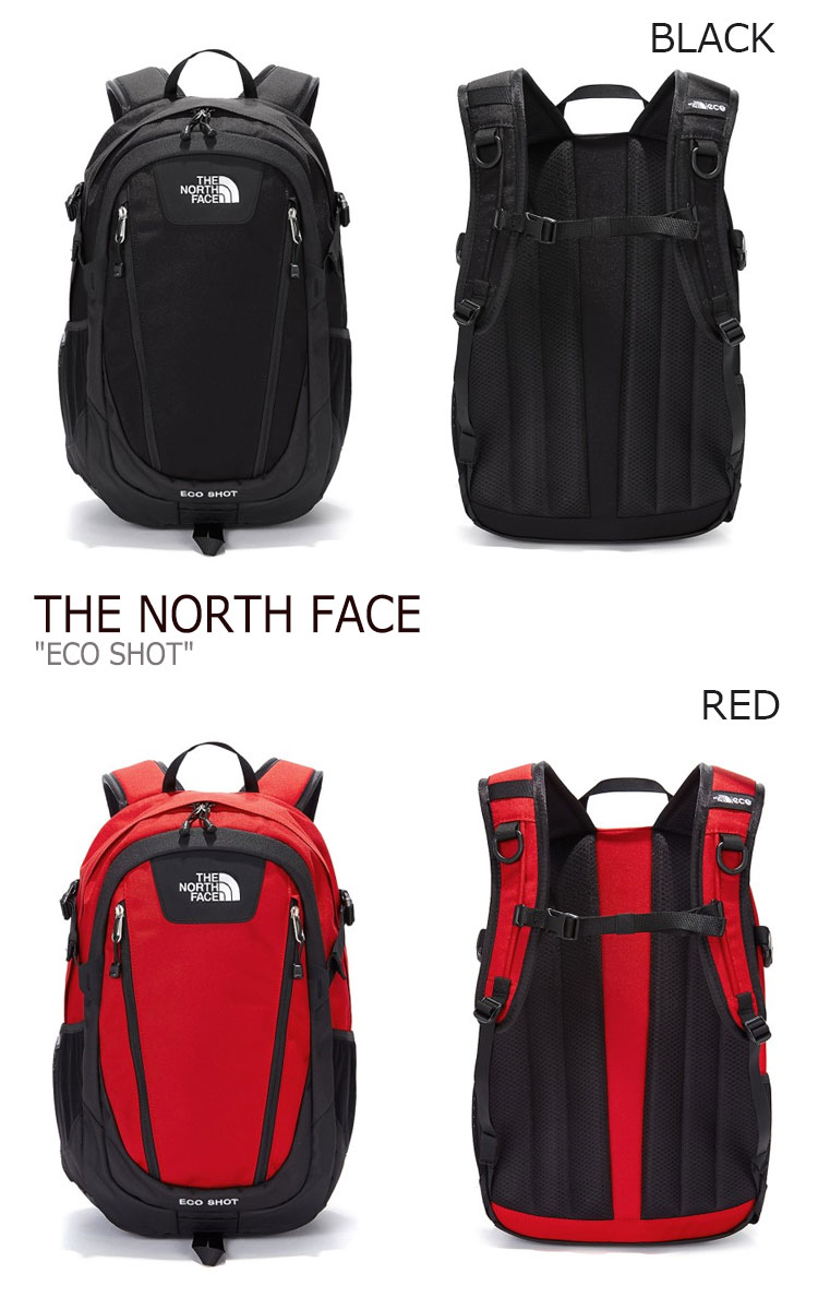 ノースフェイス リュック THE NORTH FACE メンズ レディース ECO SHOT エコ ショット BLACK ブラック RED レッド NM2DL54A/C バッグ 【中古】未使用品