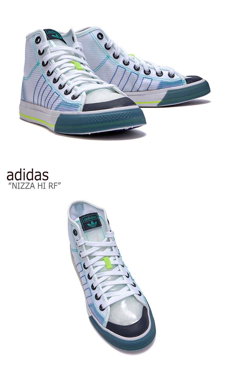 アディダス スニーカー ADIDAS レディース NIZZA HI RF ニッツァ ハイ RF WHITE ホワイト BLUE ブルー FY3093 FLADAF3U15 シューズ【中古】未使用品