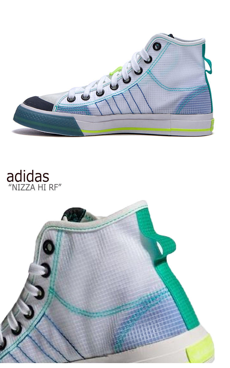 アディダス スニーカー ADIDAS レディース NIZZA HI RF ニッツァ ハイ RF WHITE ホワイト BLUE ブルー FY3093 FLADAF3U15 シューズ【中古】未使用品