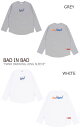 バッドインバッド Tシャツ BAD IN BAD メンズ レディース HAND DRAWING LONG SLEEVE ハンドドローイング ロングスリーブ WHITE ホワイト GREY グレー BLACK ブラック 20BAFWTLSU002BK/WT/GR ウェア 3