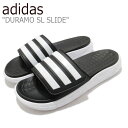 アディダス スリッパ adidas メンズ レディース DURAMO SL SLIDE デュラモ エスエル スライド BLACK ブラック WHITE ホワイト FY8786 シューズ 【中古】未使用