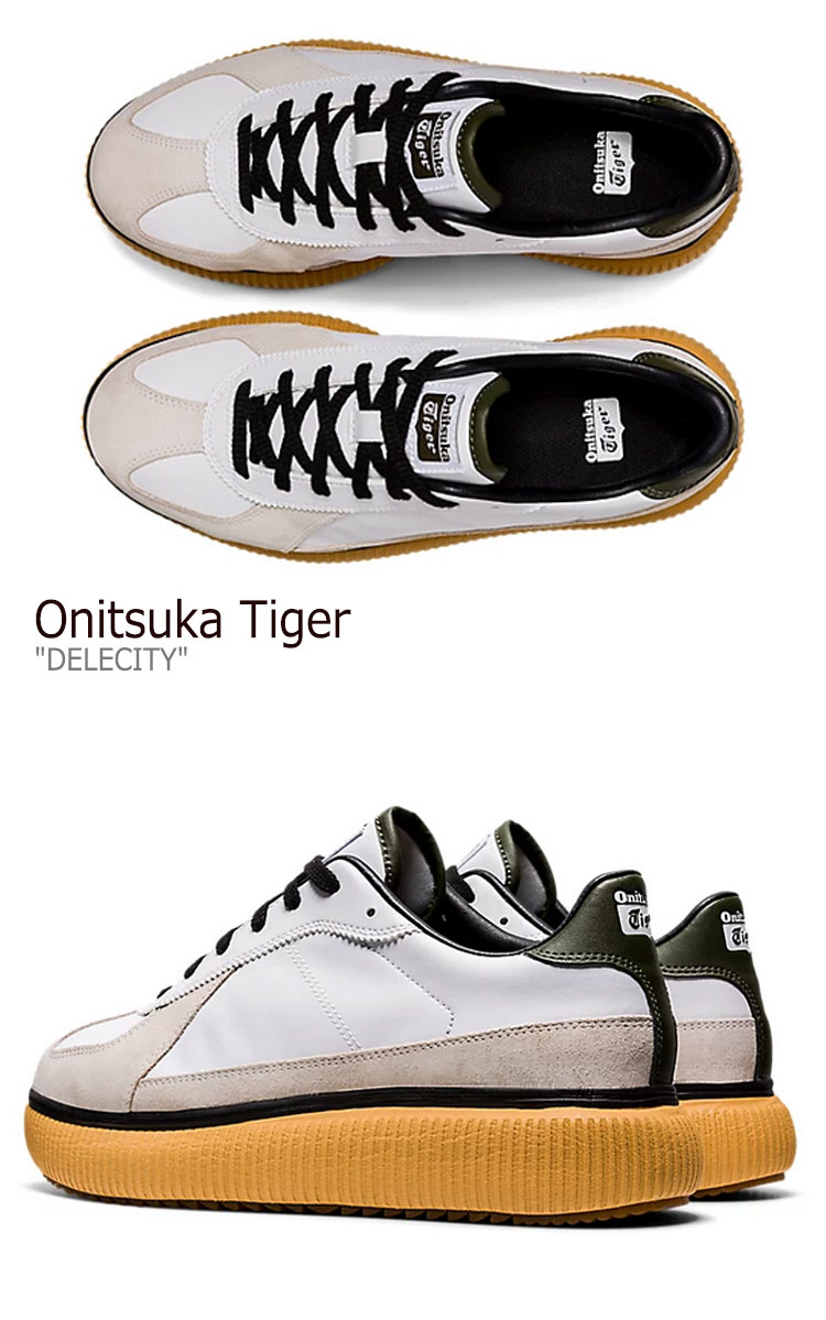 オニツカタイガー スニーカー Onitsuka Tiger メンズ レディース DELECITY デレシティー WHITE GREEN グリーン 1183A386-110 シューズ