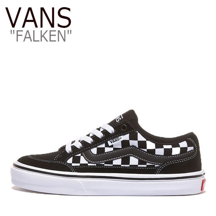 バンズ スニーカー VANS メンズ レディース FALKEN ファルケン BLACK ブラック WHITE ホワイト CHECKERBOARD チェッカーボード V3830SC シューズ 【中古】未使用品