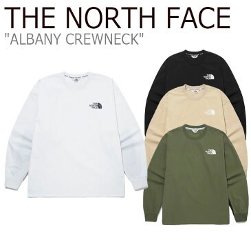 ノースフェイス トレーナー THE NORTH FACE メンズ レディース ALBANY CREWNECK オールバニー クルーネック 長袖 WHITE ホワイト BLACK ブラック BEIGE ベージュ KHAKI カーキ NM5MM04J/K/L/M ウェア 【中古】未使用品