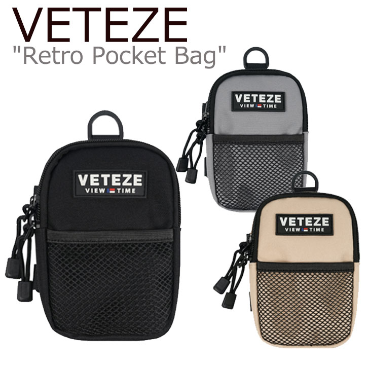 xe[ |PbgobO VETEZE K̔X Y fB[X Retro Pocket Bag g |Pbg obO BLACK ubN CREAM N[ GRAY O[ RPB1 obO