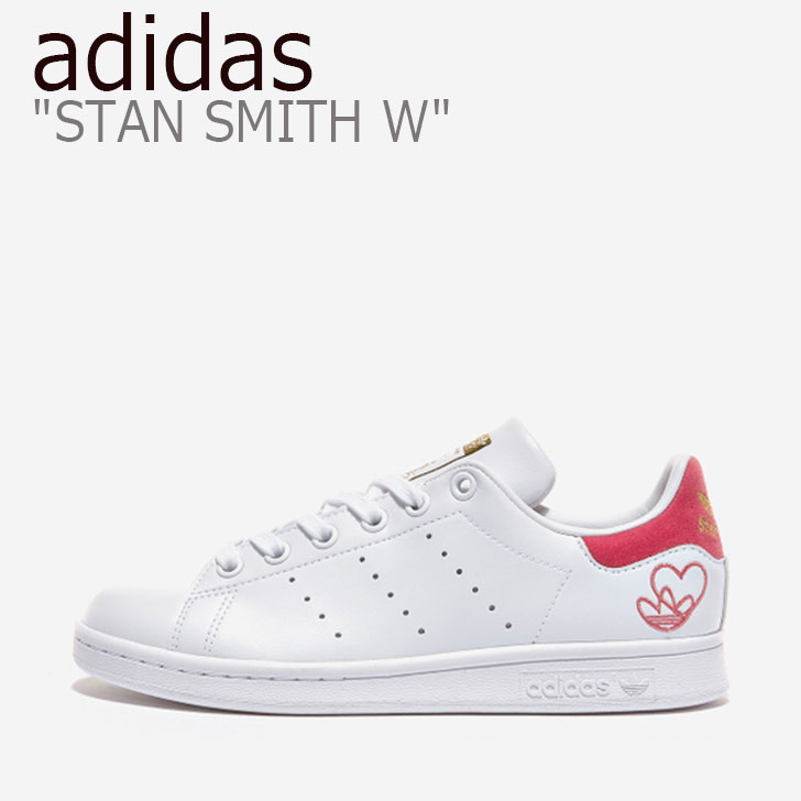 アディダス スタンスミス スニーカー adidas STAN SMITH W ホワイト ピンク G55666 シューズ 【中古】未使用品