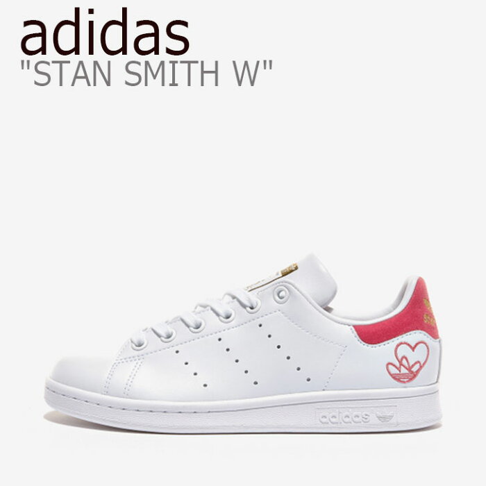 アディダス スタンスミス スニーカー adidas STAN SMITH W ホワイト ピンク G55666 シューズ 【中古】未使用品