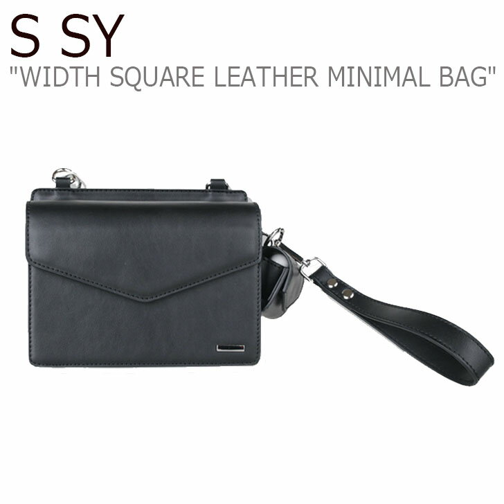 GXGXC V_[obO S SY Y fB[X WIDTH SQUARE LEATHER MINIMAL BAG CY XNGA U[ ~j} BLACK ubN 301247300 obO