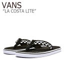 バンズ サンダル VANS メンズ レディース LA COSTA LITE ラ コスタ ライト CHECKERBOARD チェッカーボード BLACK ブラック WHITE ホワイト VN0A38CUAPK シューズ【中古】未使用品