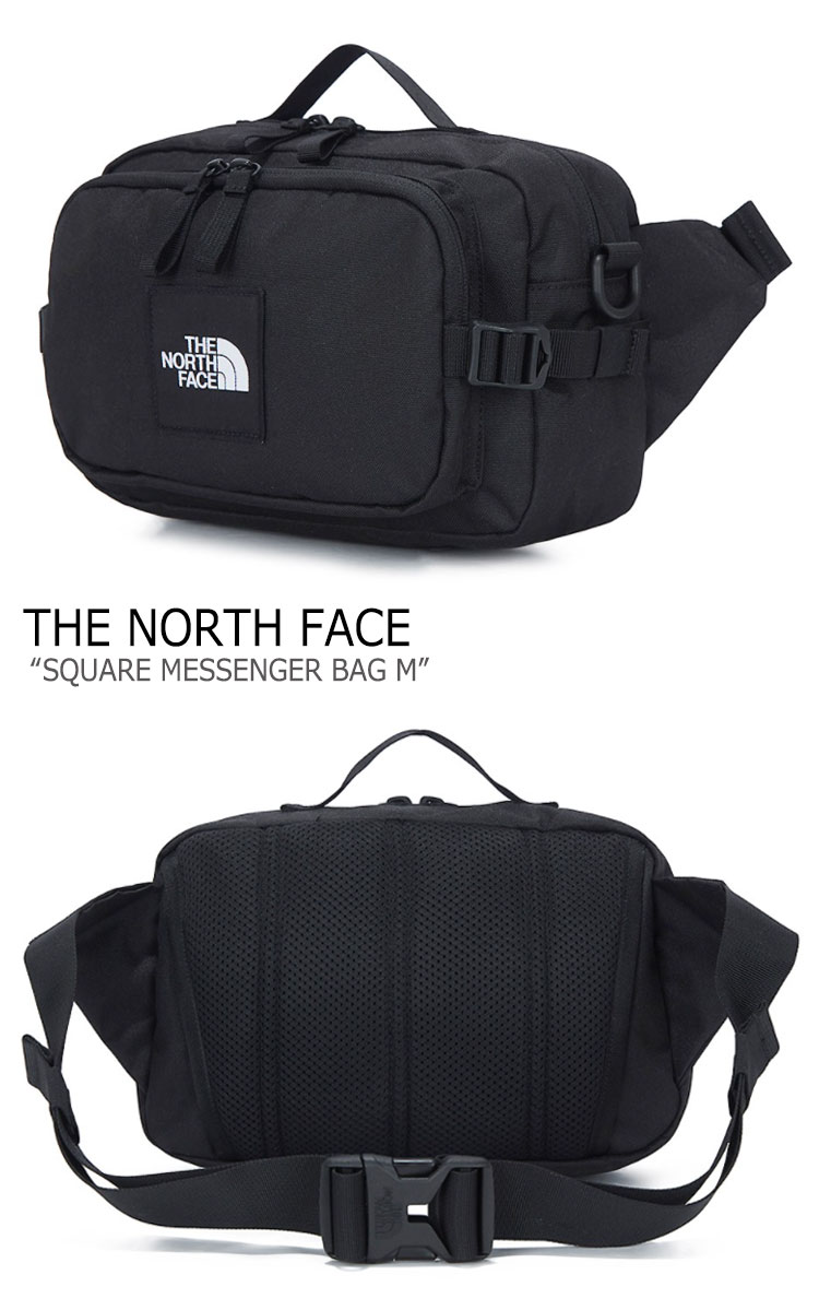 ノースフェイス ウエストポーチ THE NORTH FACE メンズ レディース SQUARE MESSENGER BAG M スクエア メッセンジャー バッグ ミディアム BLACK ブラック NN2PM08J バッグ【中古】未使用品