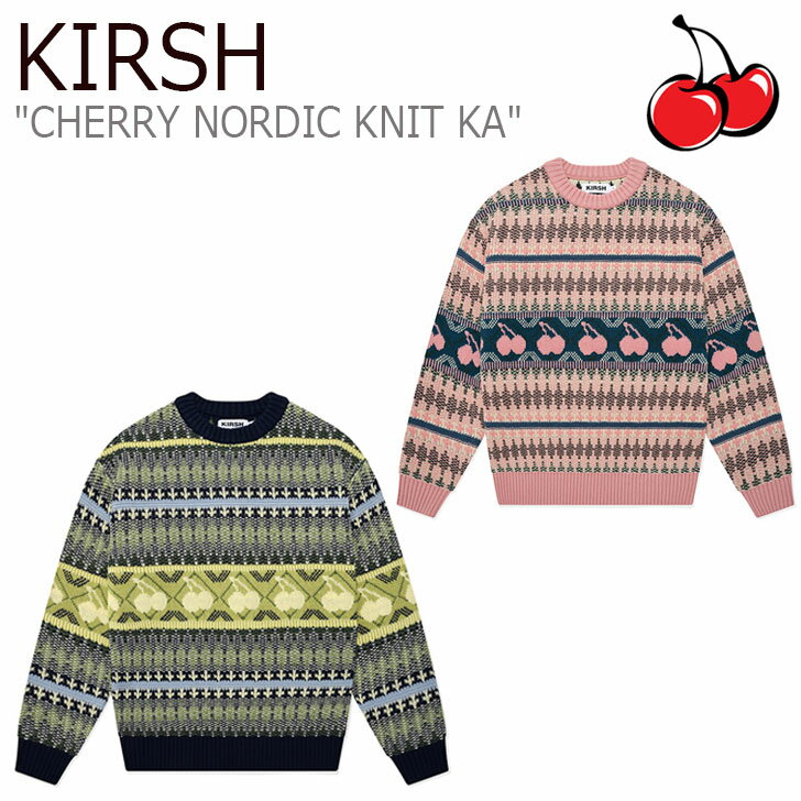 キルシー ニット KIRSH 正規販売店 CHERRY NORDIC KNIT KA チェリー ノルディックニット PINK ピンク NAVY ネイビー FKPWCWA511M ウェア