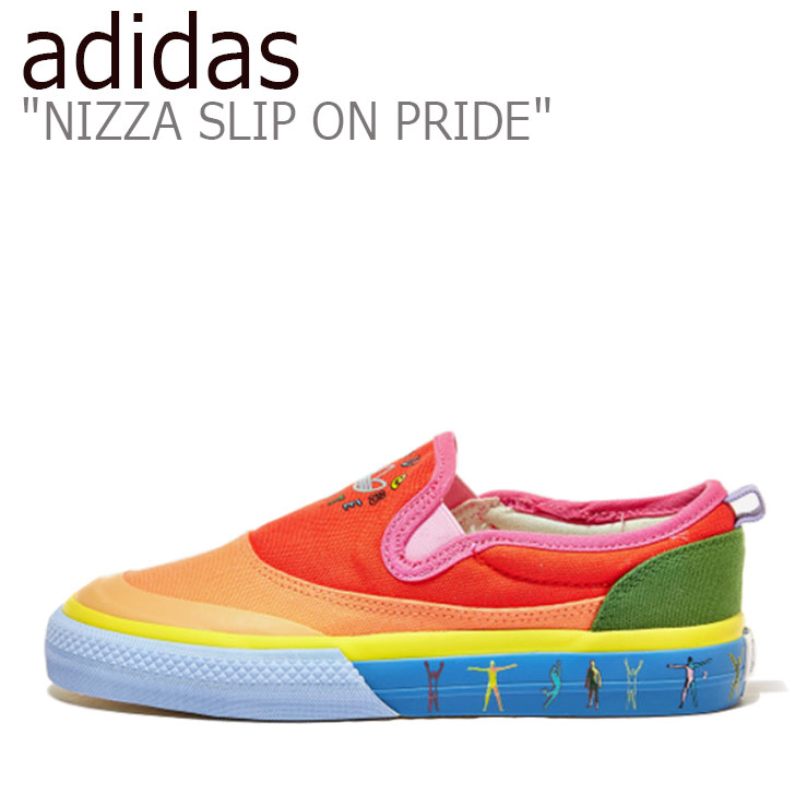 アディダス スニーカー adidas メンズ レディース NIZZA SLIP ON PRIDE ニッツァ スリッポン プライド MULTI マルチ GW2421 シューズ 【中古】未使用品